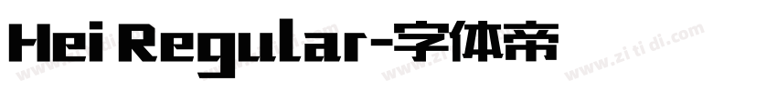 Hei Regular字体转换